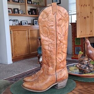Vintage Texas Brand Womens Leather Western Rodeo Tall Cowboy Boots Size 6.5